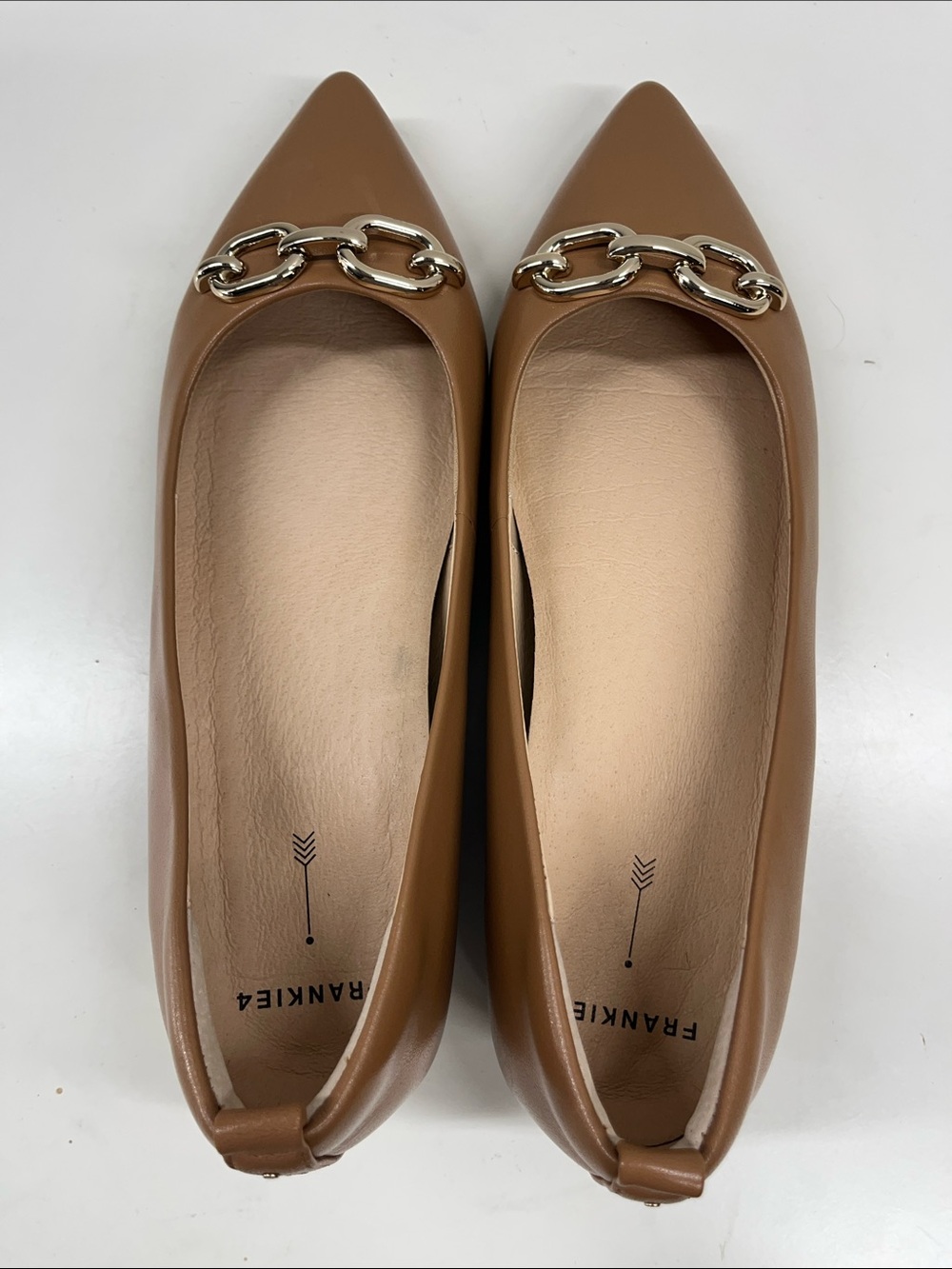 NEW FRANKIE4 Women's London Tan Pointed Toe Flat Size 9 - Picture 4 of 8